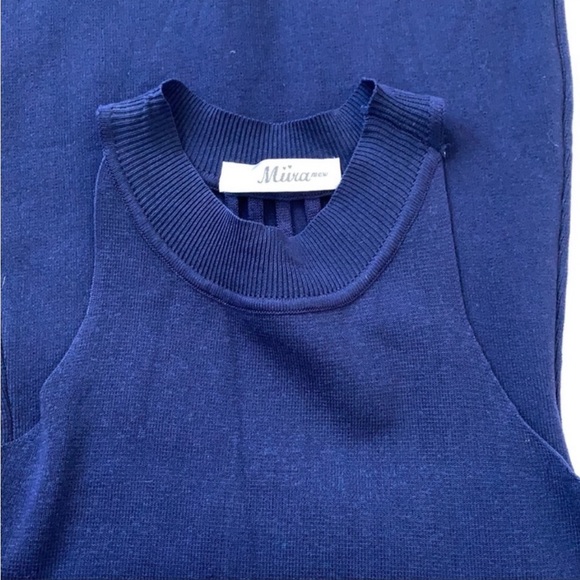 NWOT, Miira mew mini bodycon dress, size S, navy blue - Picture 3 of 8